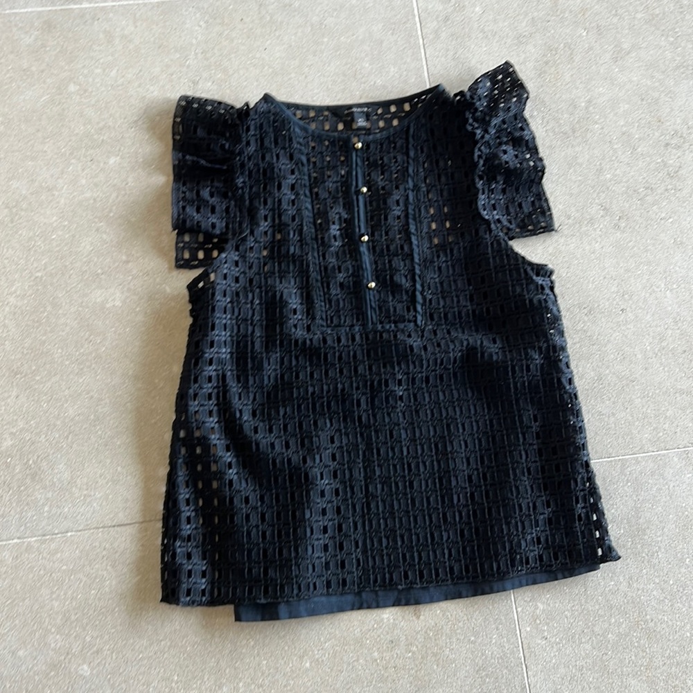 Banana republic black SL blouse